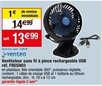 Migros Ventilateur offre