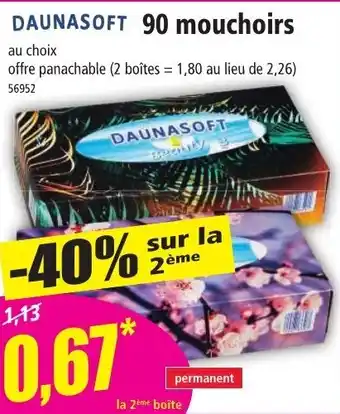 Norma DAUNASOFT 90 mouchoirs offre