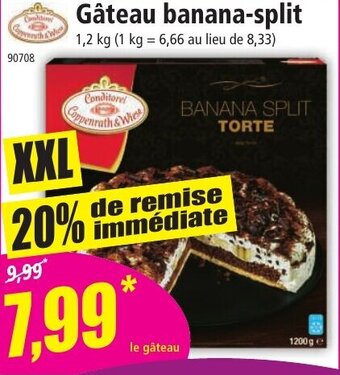 Norma Gâteau banana-split offre