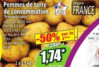 Norma Pommes de terre de consommation offre