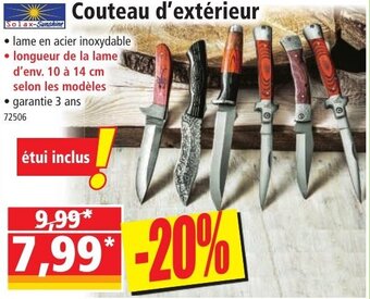 Norma Couteau d'extérieur offre