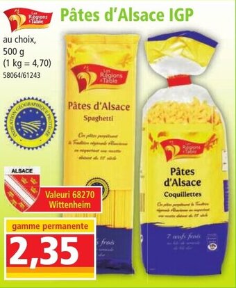 Norma Pâtes d'Alsace IGP offre
