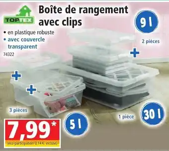 Norma Boîte de rangement avec clips offre