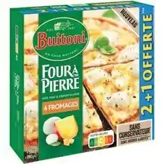 Auchan PIZZA FOUR À PIERRE 4 FROMAGES SURGELÉE offre