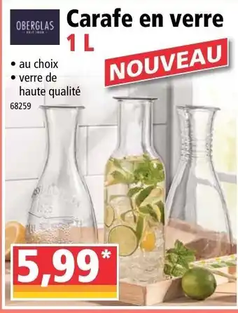 Norma Carafe en verre offre