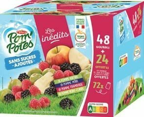 Auchan POM'POTES SANS SUCRES AJOUTÉS offre