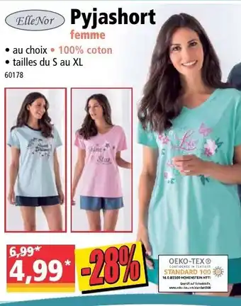 Norma Pyjashort femme offre