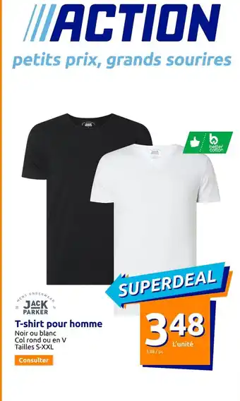 Action T-shirt pour homme offre