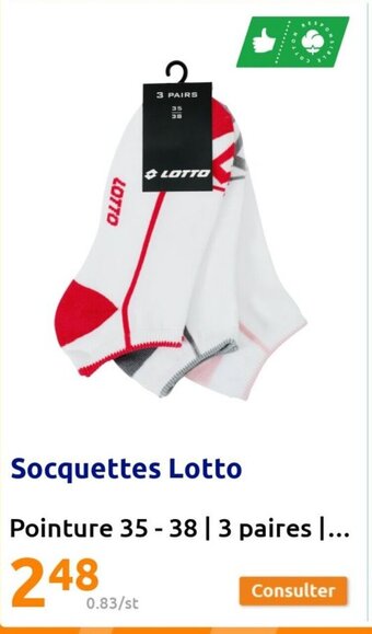 Action Socquettes Lotto offre