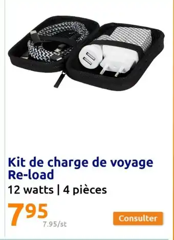 Action Kit de charge de voyage Re-load offre