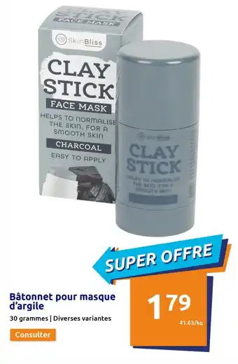 Action Bâtonnet pour masque d'argile offre