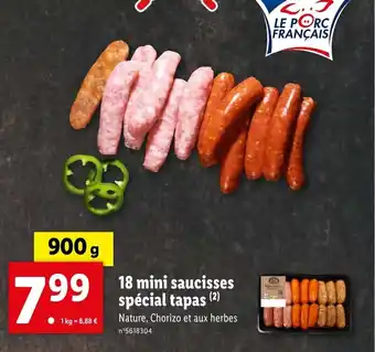 Lidl 18 mini saucisses spécial tapas (²) offre