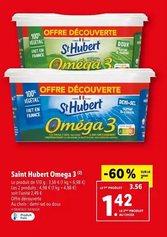 Lidl Saint Hubert Omega 3 (²) offre