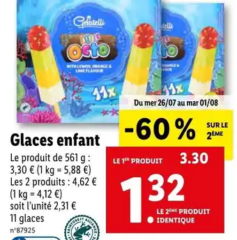 Lidl Glaces enfant offre