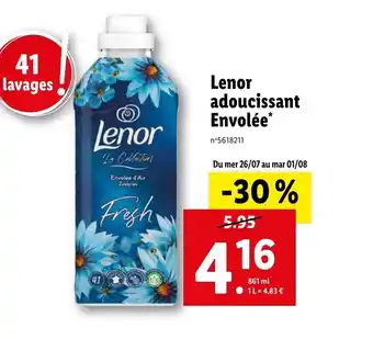 Lidl Lenor adoucissant Envolée* offre