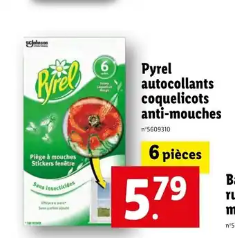 Pyrel autocollants coquelicots anti-mouches