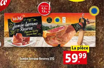 Lidl Jamón Serrano Reserva STG Affiné 11 mois offre