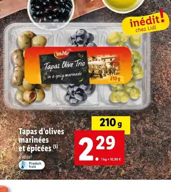 Lidl Tapas d'olives marinées et épicées (5) offre
