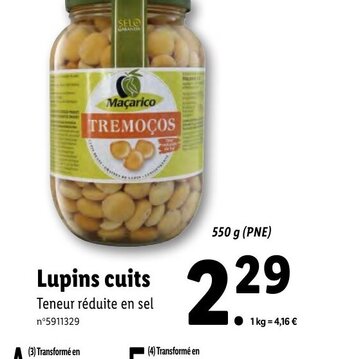 Lupins cuits