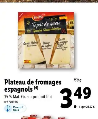 Lidl Plateau de fromages espagnols (4) offre