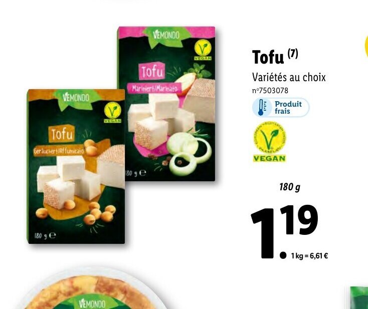 Promo Tofu (7) chez Lidl