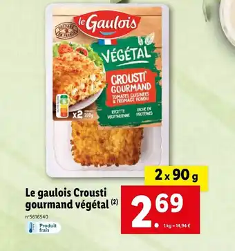 Lidl Le gaulois Crousti gourmand végétal (2) offre