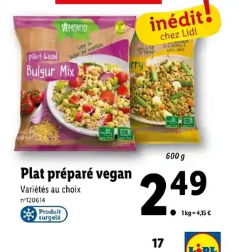 Lidl Plat préparé vegan offre