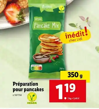 Lidl Préparation pour pancakes offre