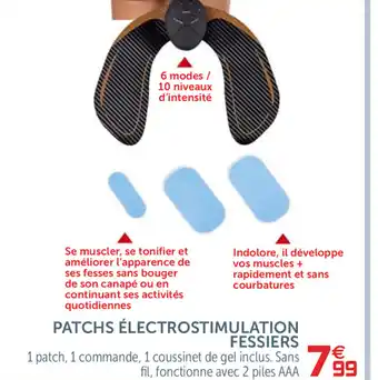 Gifi Patchs Électrostimulation Fessiers offre