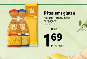 Lidl Pâtes sans gluten offre