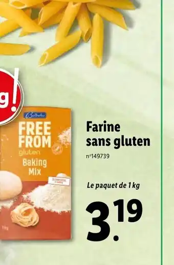Lidl Farine sans gluten offre