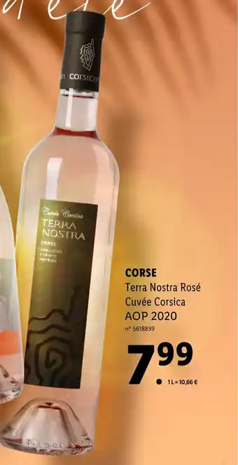 Lidl CORSE Terra Nostra Rosé offre