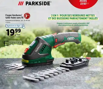 Lidl Coupe-bordures/3 taille-haies sans fil offre