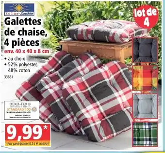 Norma Galettes de chaise 4 pièces offre