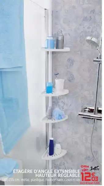 Gifi Etagère d'angle extensible hauteur reglable offre