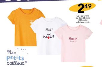 Stokomani Mes petits cailloux le tee-shirt offre
