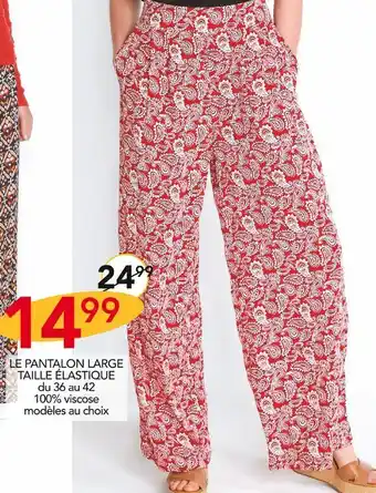 Stokomani La city le pantalon large taille élastique offre
