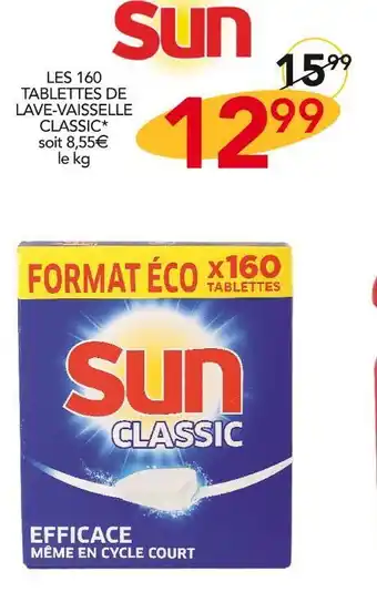 Stokomani Sun les 160 tablettes de lave-vaisselle classic* offre