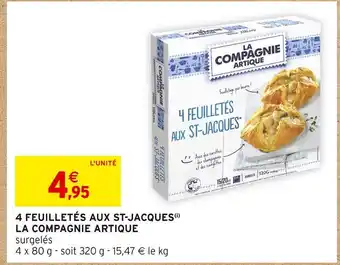 Intermarché La compagnie artique 4 feuilletés aux st-jacques offre