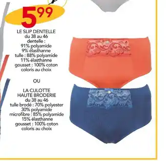 Stokomani Gerard pasquier le slip dentelle offre