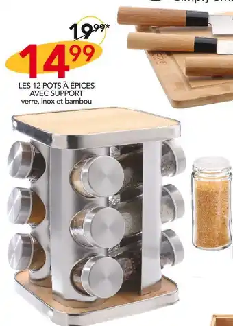 Stokomani 5five les 12 pots à épices avec support offre