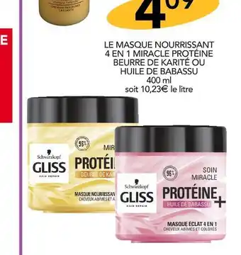 Stokomani Schwarzkopf le masque nourrissant 4 en 1 miracle protéine beurre de karité ou huile de babassu offre