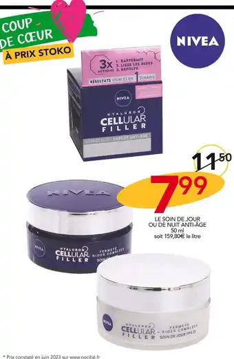 Stokomani Nivea le soin de jour ou de nuit anti-âge offre