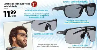 Lidl LUNETTES DEMI-LUNE Verres ventilés moins de buée offre