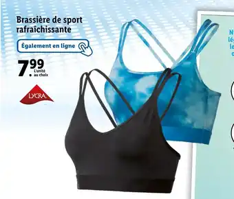 Lidl Brassière de sport rafraîchissante offre
