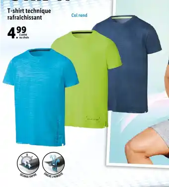Lidl T-shirt technique rafraîchissant offre