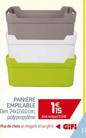 Gifi Panière Empilable offre