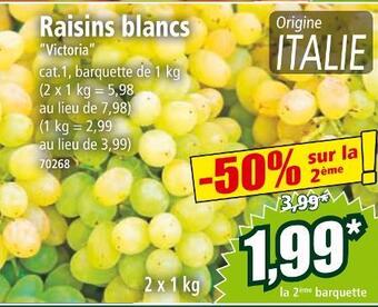 Norma Victoria raisins blancs offre