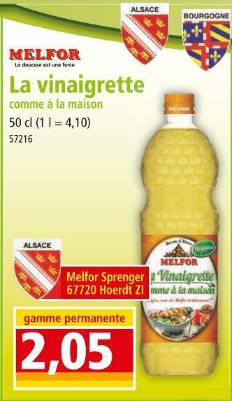 Norma Melfor la vinaigrette offre