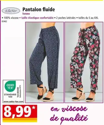 Norma Ellenor pantalon fluide femme offre